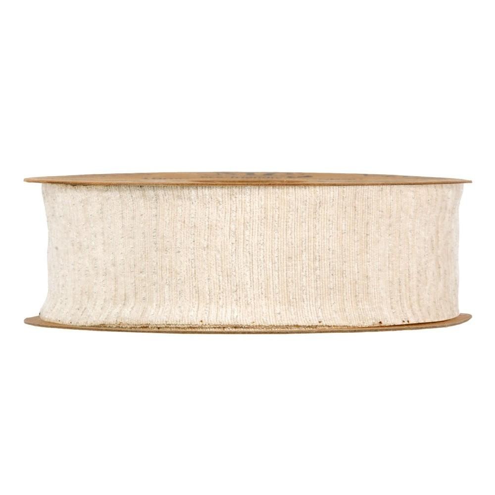 NASTRO GLITTER CHENILLE MM40X10MT CREMA